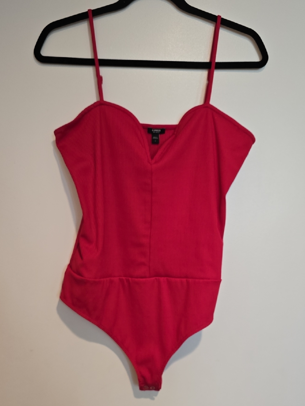Express Fuschia Spaghetti-Strap Bodysuit